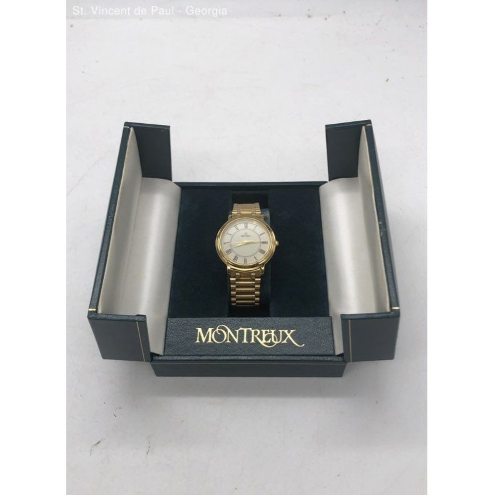 New Vintage Jostens Montreux Medallion Men's Wrist Watch W/ Box Untested Great
